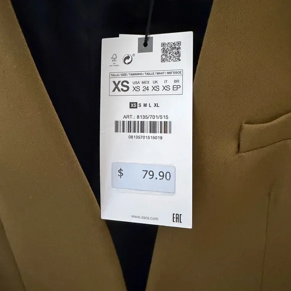 Zara Mustard Blazer - Picture 2 of 4